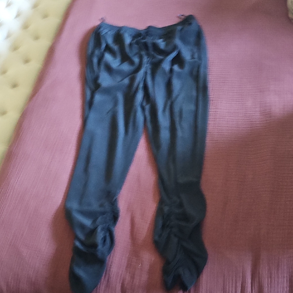 Stylish Black Ruched Pants